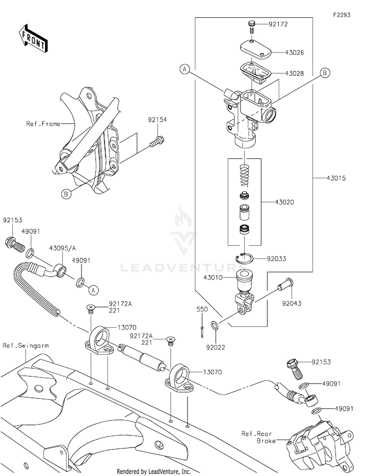 Rear Master Cylinder Schematic