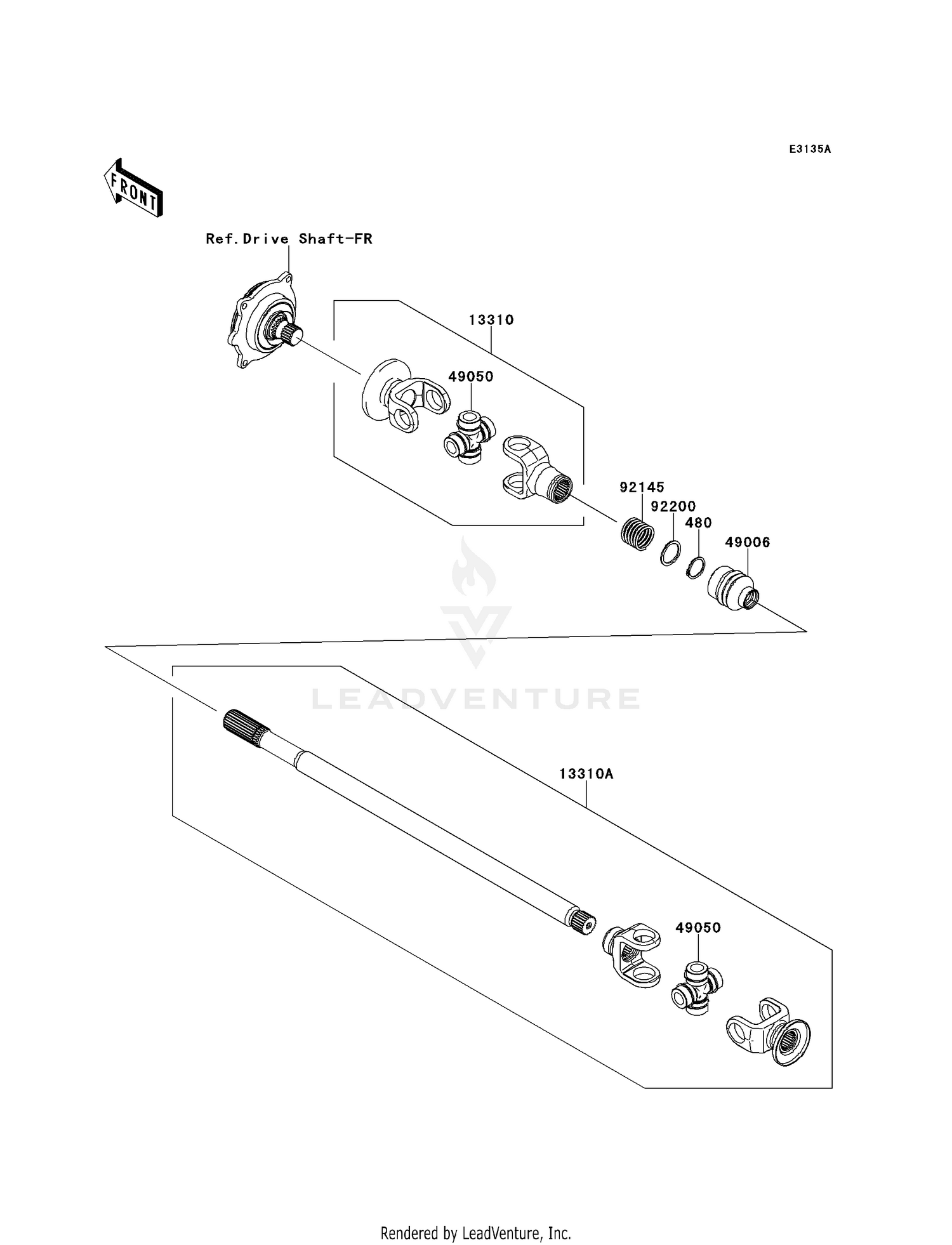 DRIVE SHAFT (JKBRTCC1 EB500154-)