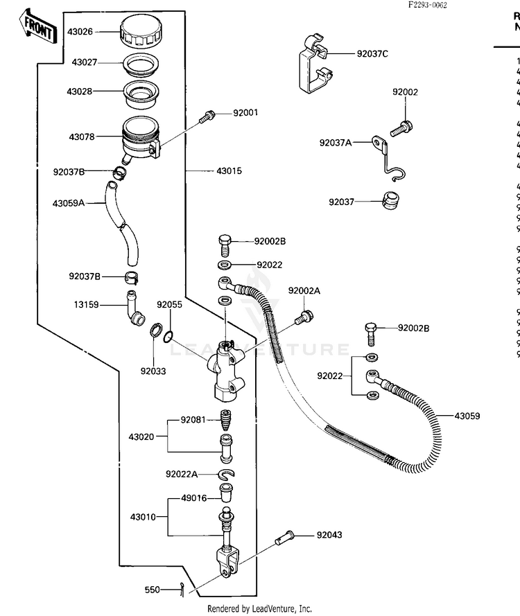 Rear Master Cylinder Schematic
