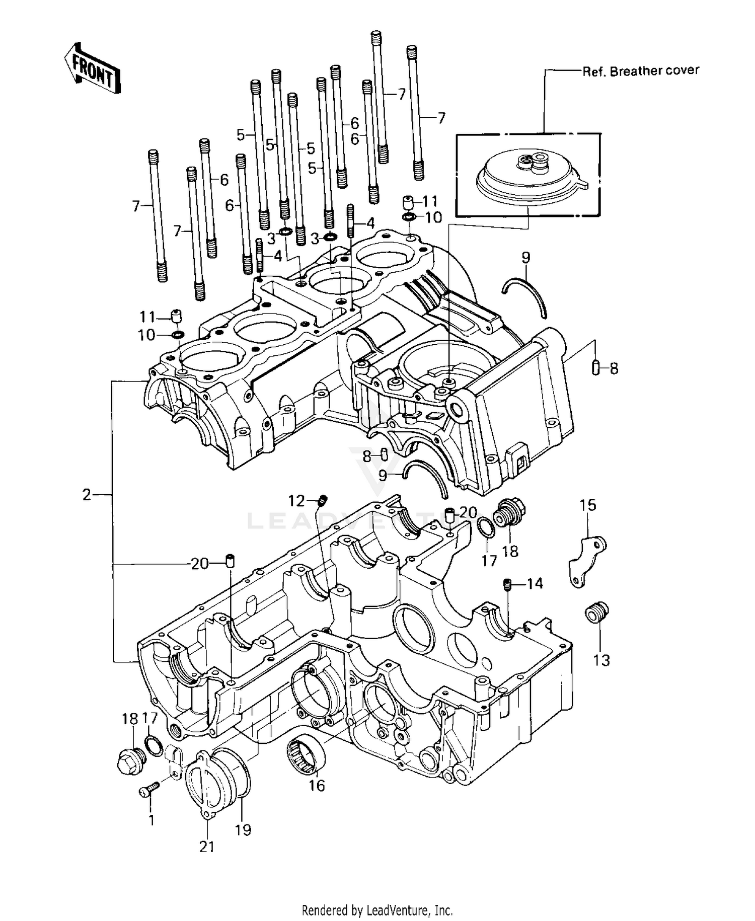 CRANKCASE ('80-'81 C1/C2)