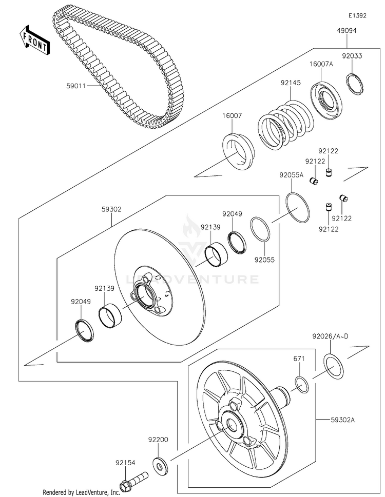 Driven Converter/Drive Belt Schematic