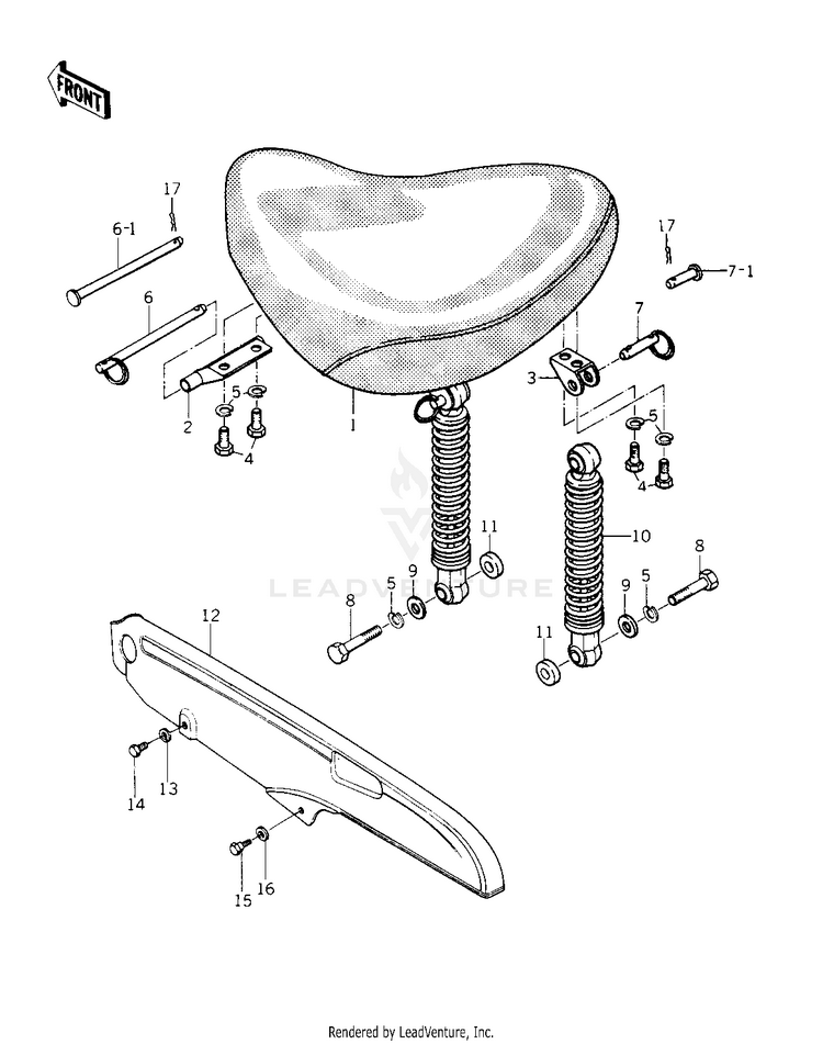 Seat/Chain Cover ('78 C1/C1a) Schematic