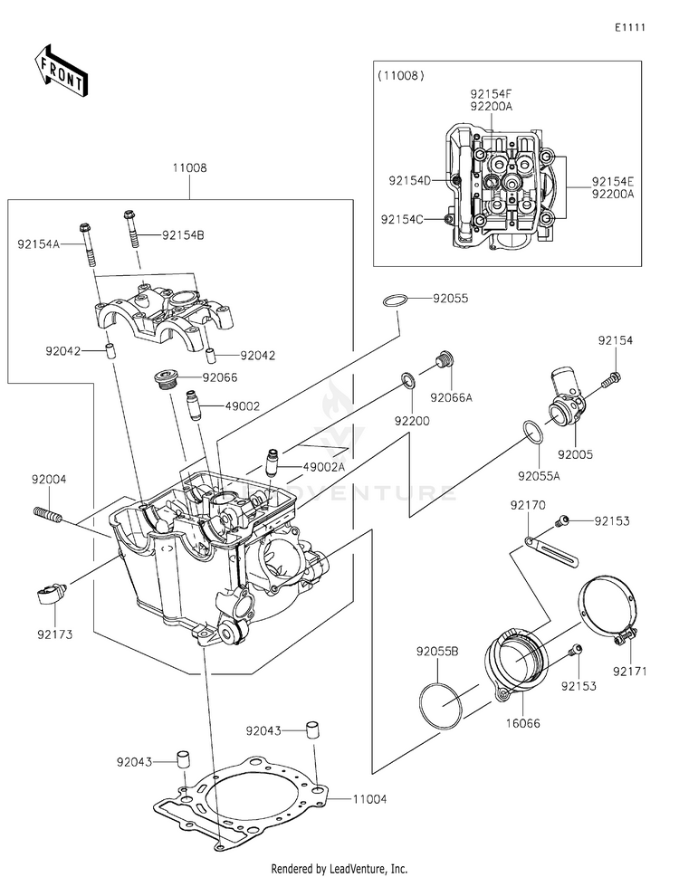 Cylinder Head KX450MRFAN KX450 50th Anniversary Edition (2024) Schematic