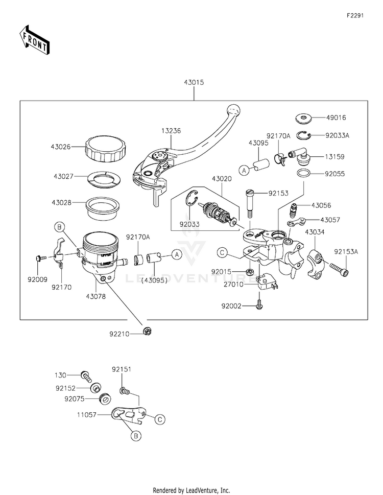 Front Master Cylinder Schematic