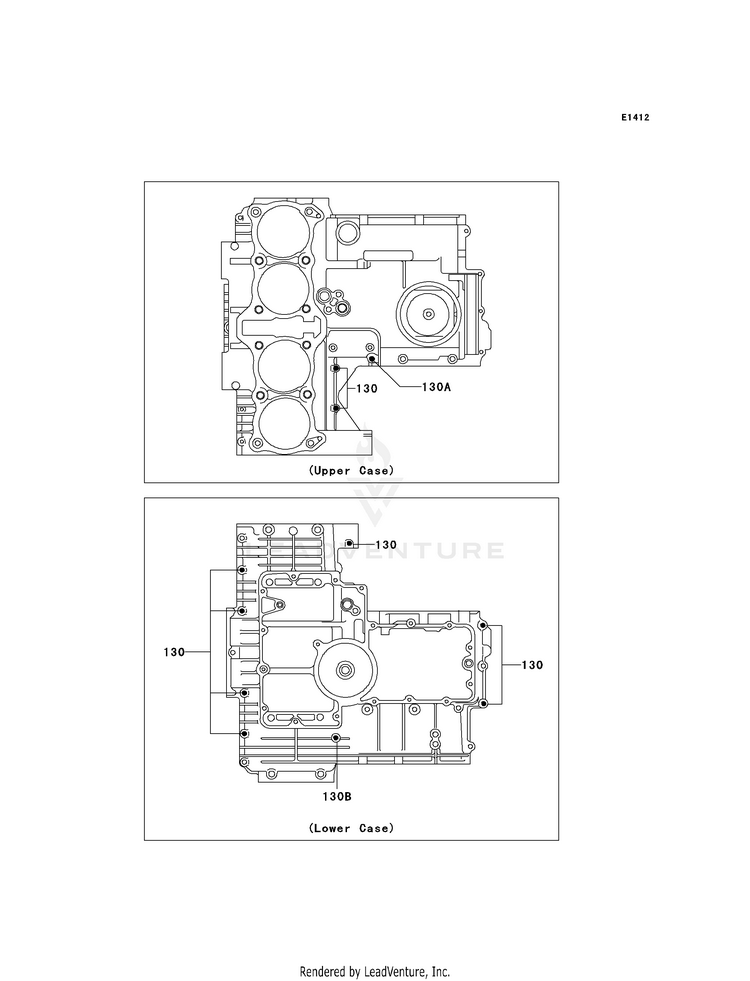 Crankcase Bolt Pattern Schematic