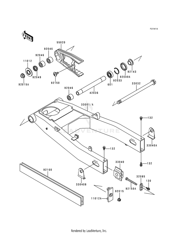 Swingarm (Zx600-E3) Schematic