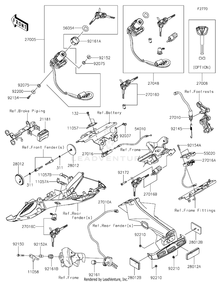 Ignition Switch/Locks/Reflectors Schematic