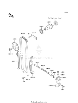 Camshaft(s)/tensioner Schematic