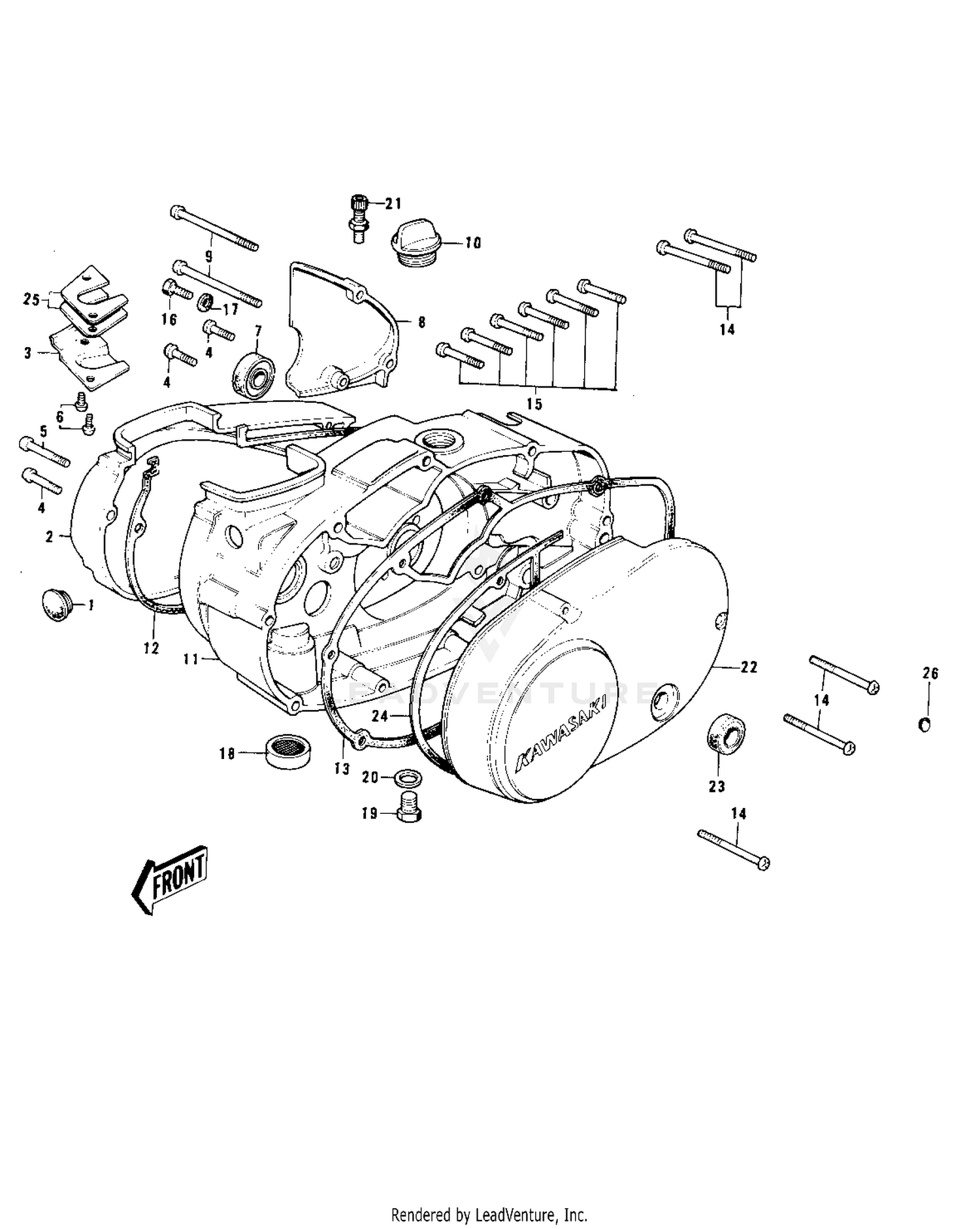 ENGINE COVERS ('73-'75 MC1/MC1-A/MC1-B)