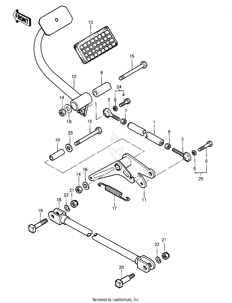 Brake Pedal/Torque Link Schematic