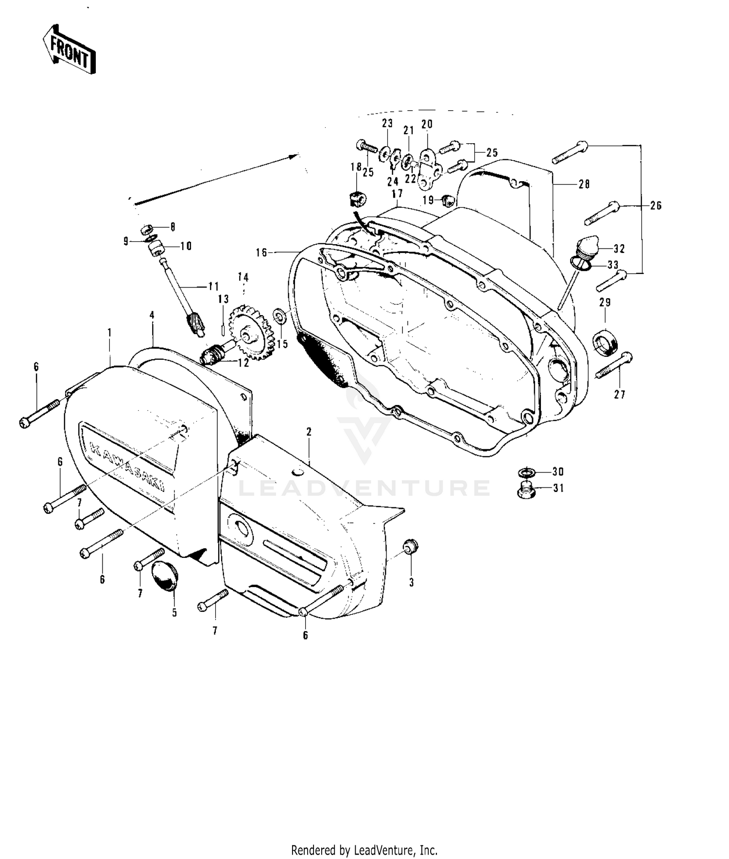 ENGINE COVERS ('73-'75 F11/F11-A/F11-B)