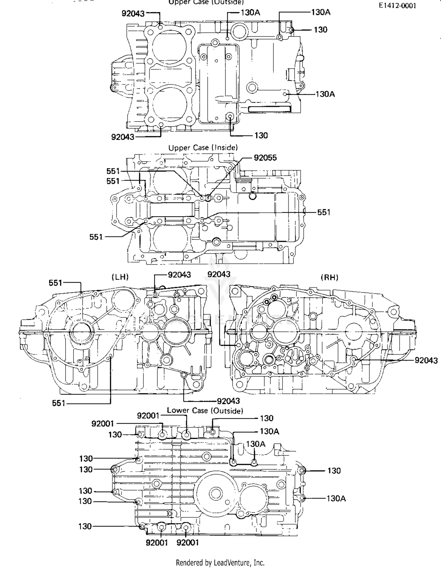 CRANKCASE BOLT & STUD PATTERN