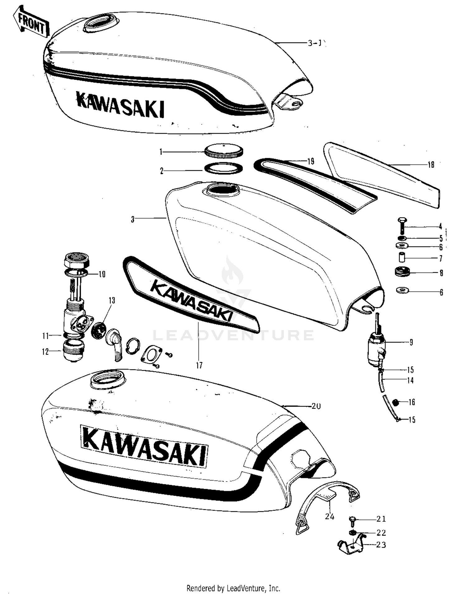 FUEL TANK ('71-'72 F8/F8-A)