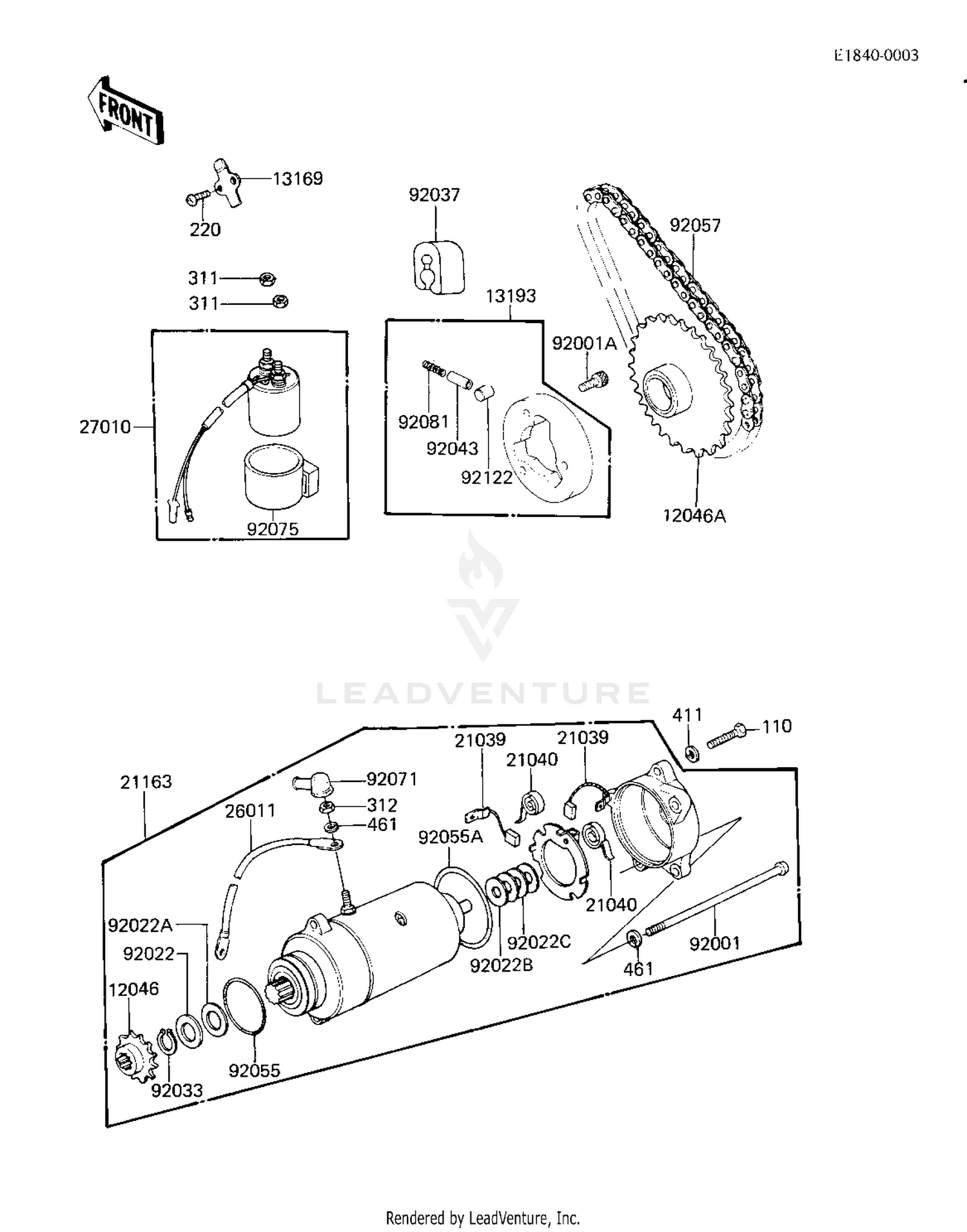 STARTER MOTOR/STARTER CLUTCH ('81 D2)