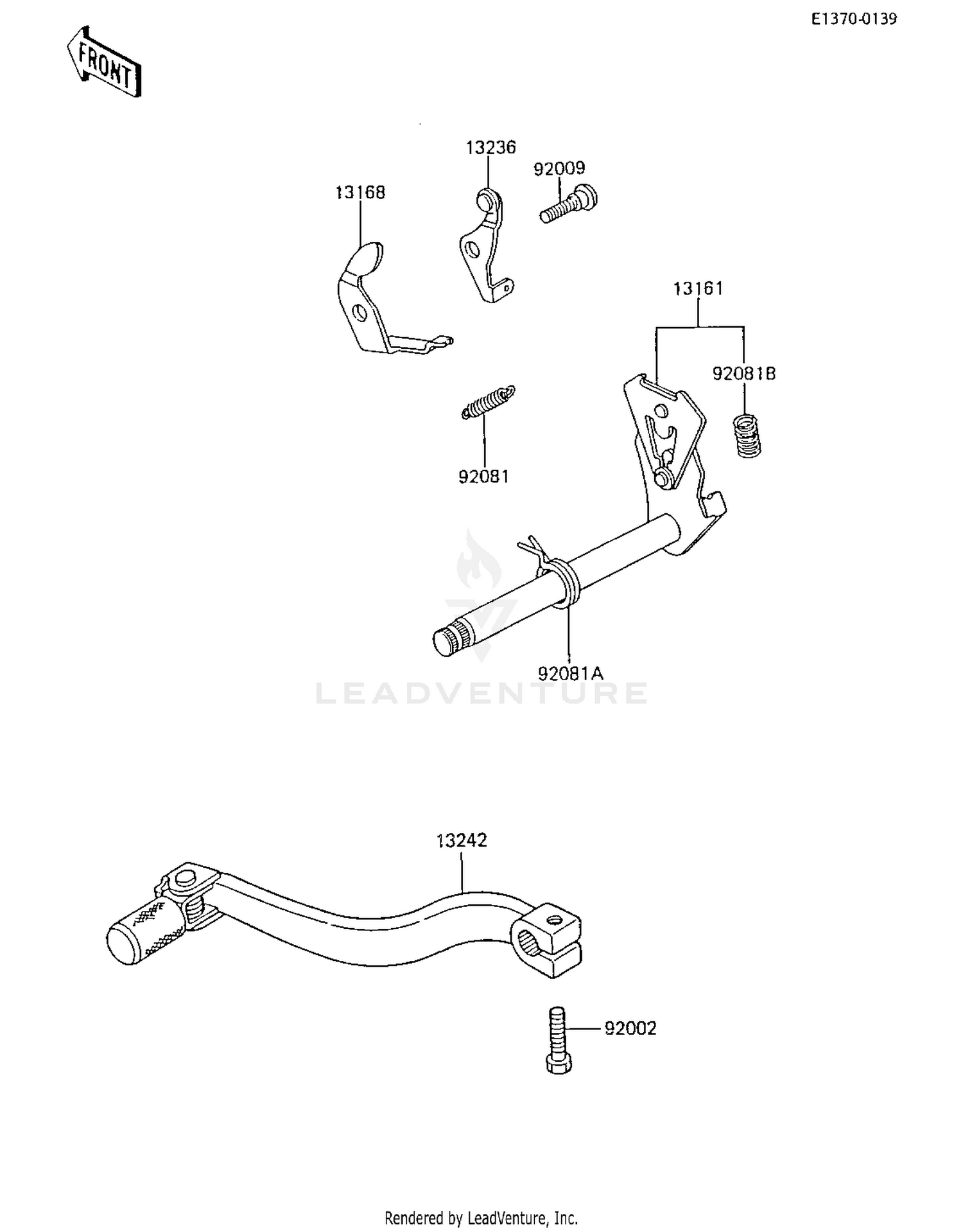 GEAR CHANGE MECHANISM ('85 KX80-E3)