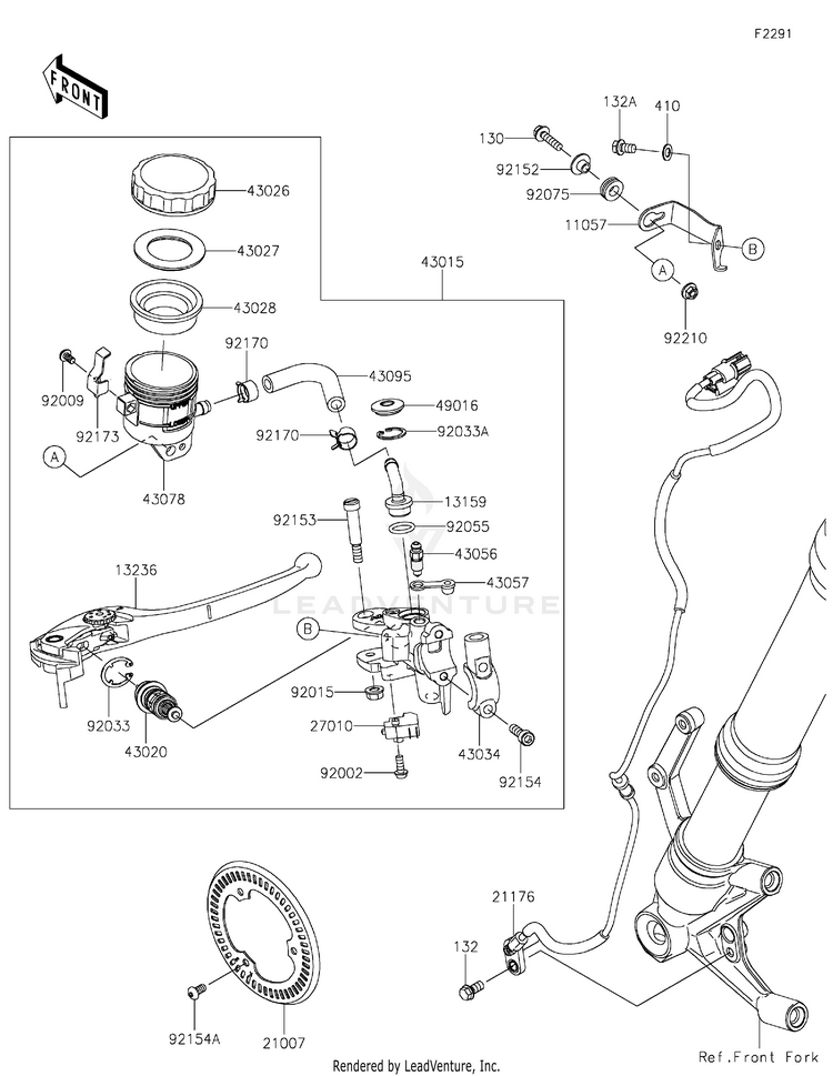 Front Master Cylinder Schematic