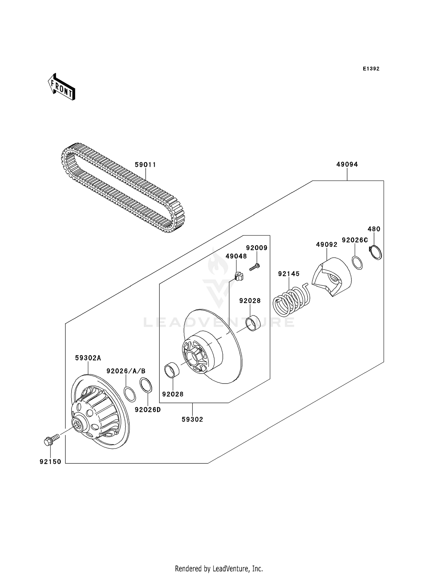 59302-0031 SHEAVE-COMP,MOVABLE