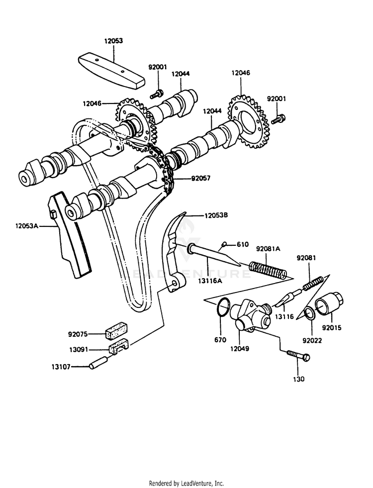 Camshaft/Tensioner Schematic