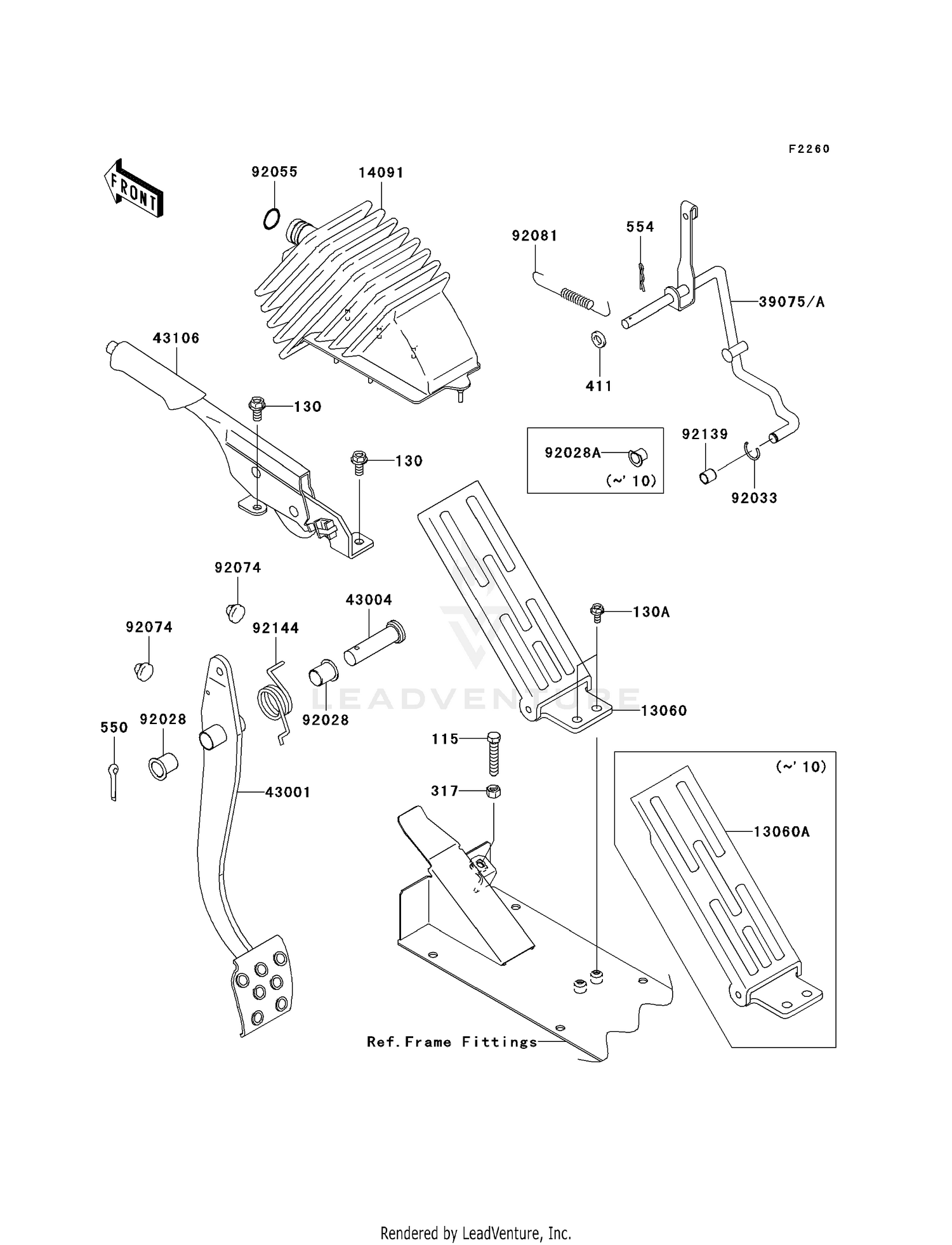 BRAKE PEDAL/THROTTLE LEVER