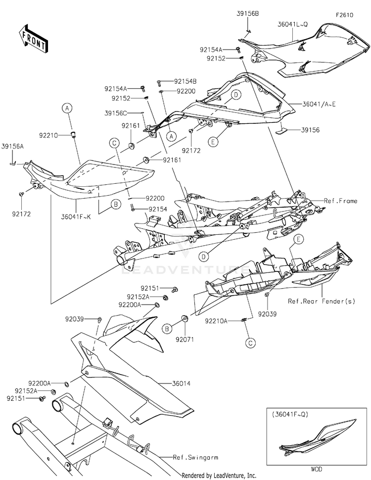 Side Covers/Chain Cover Schematic
