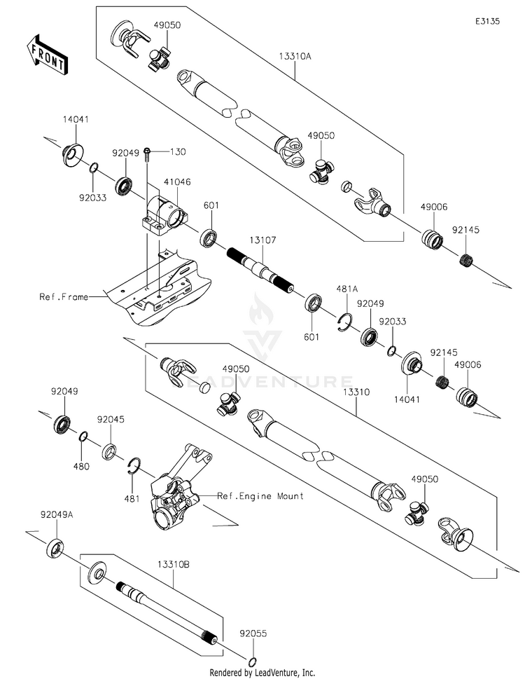 Drive Shaft-Propeller Schematic