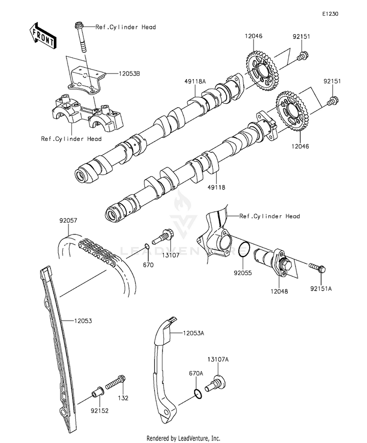 Camshaft(S)/Tensioner Schematic