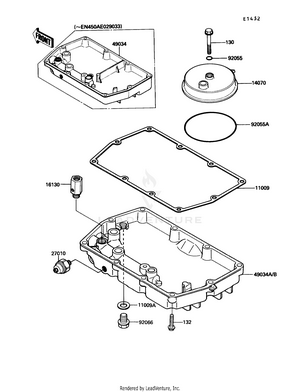 Breather Cover/oil Pan Schematic