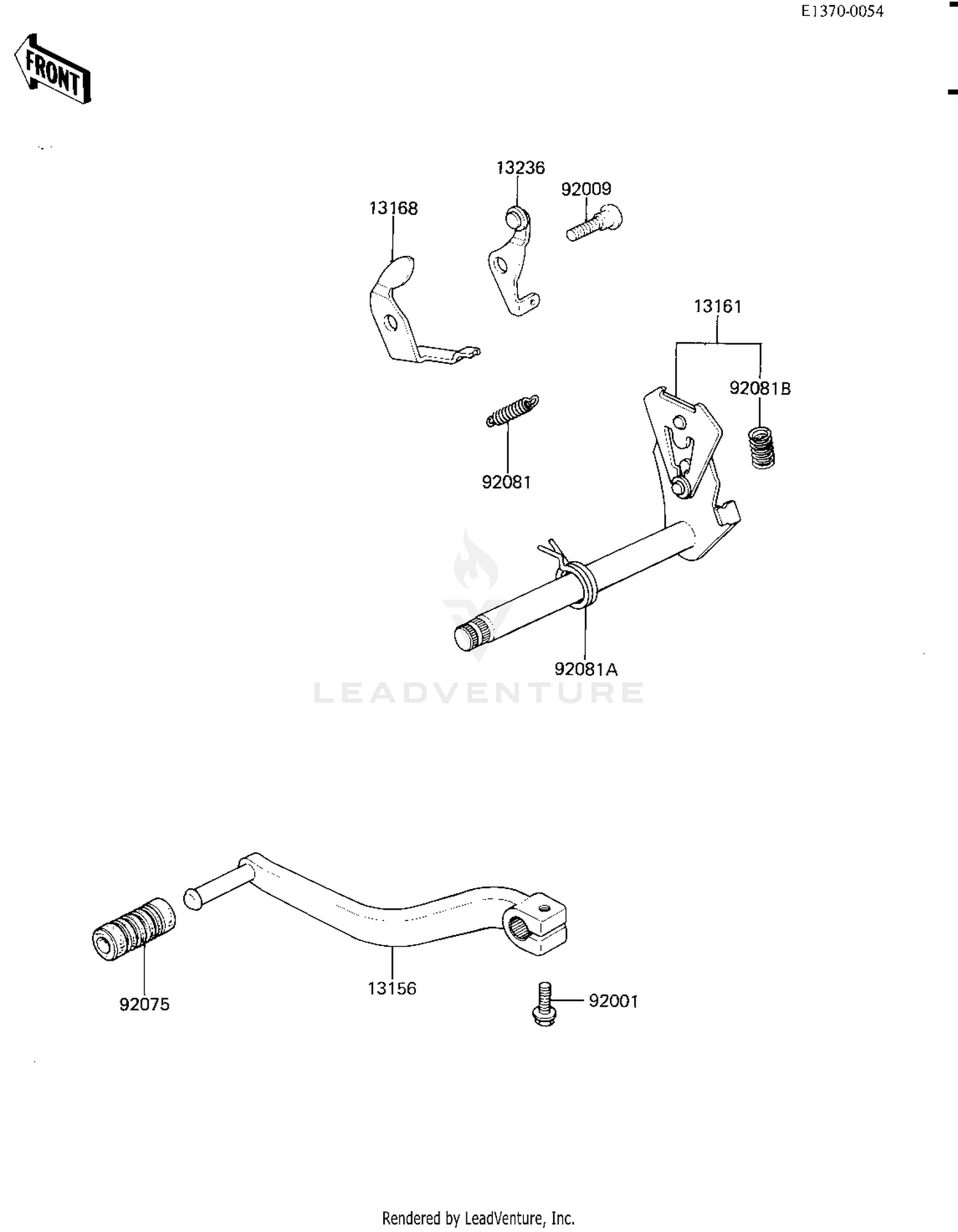 GEAR CHANGE MECHANISM ('82 KX80-C2)
