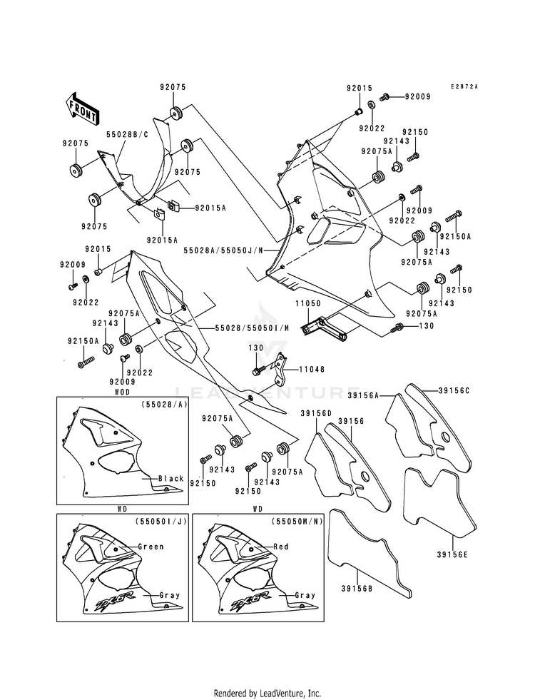 Cowling Lowers (Zx600-G2) Schematic