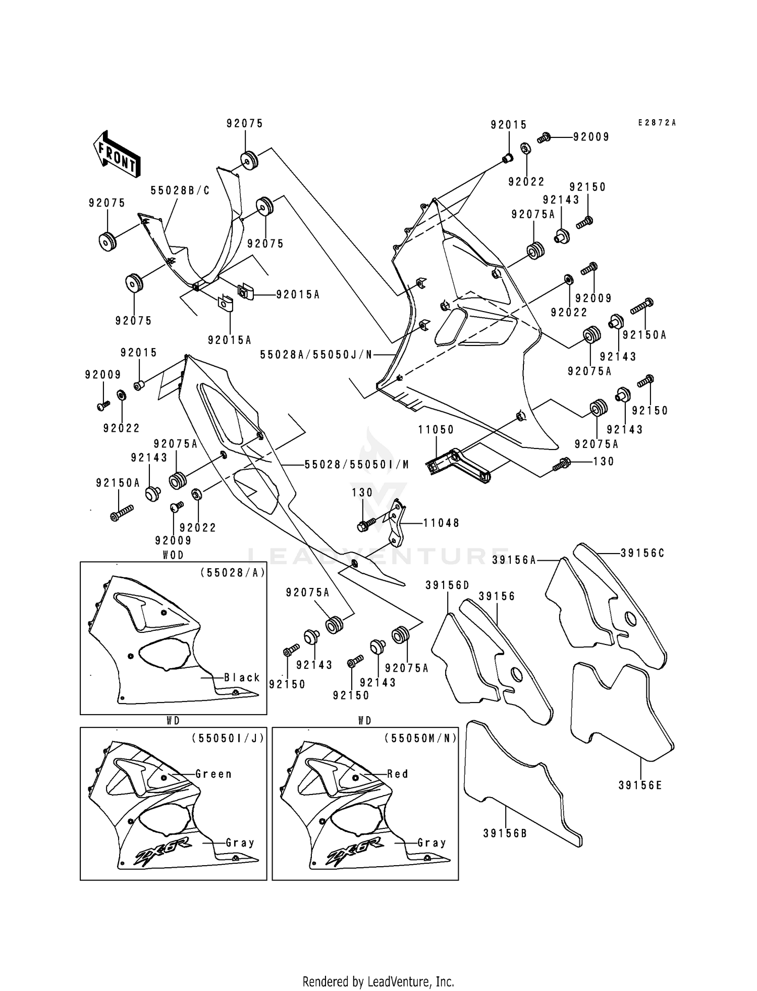 COWLING LOWERS (ZX600-G2)