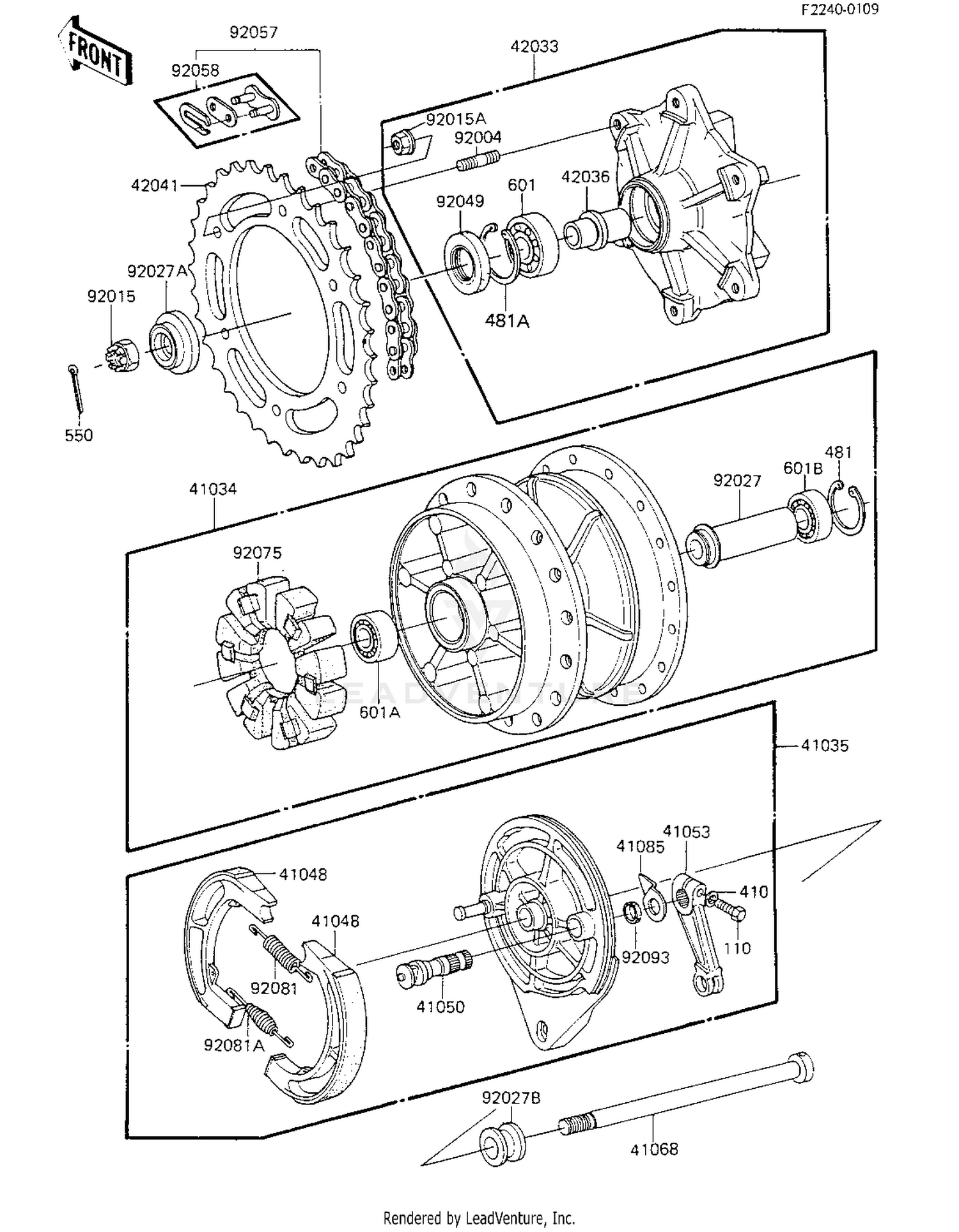 REAR HUB/BRAKE/CHAIN