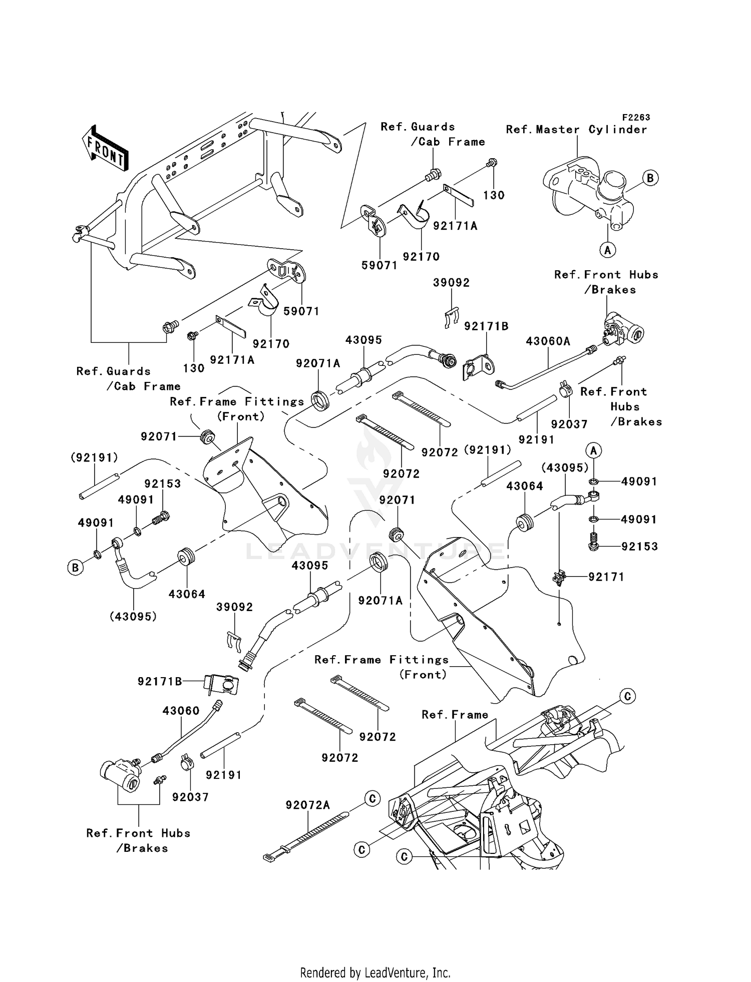 FRONT BRAKE PIPING