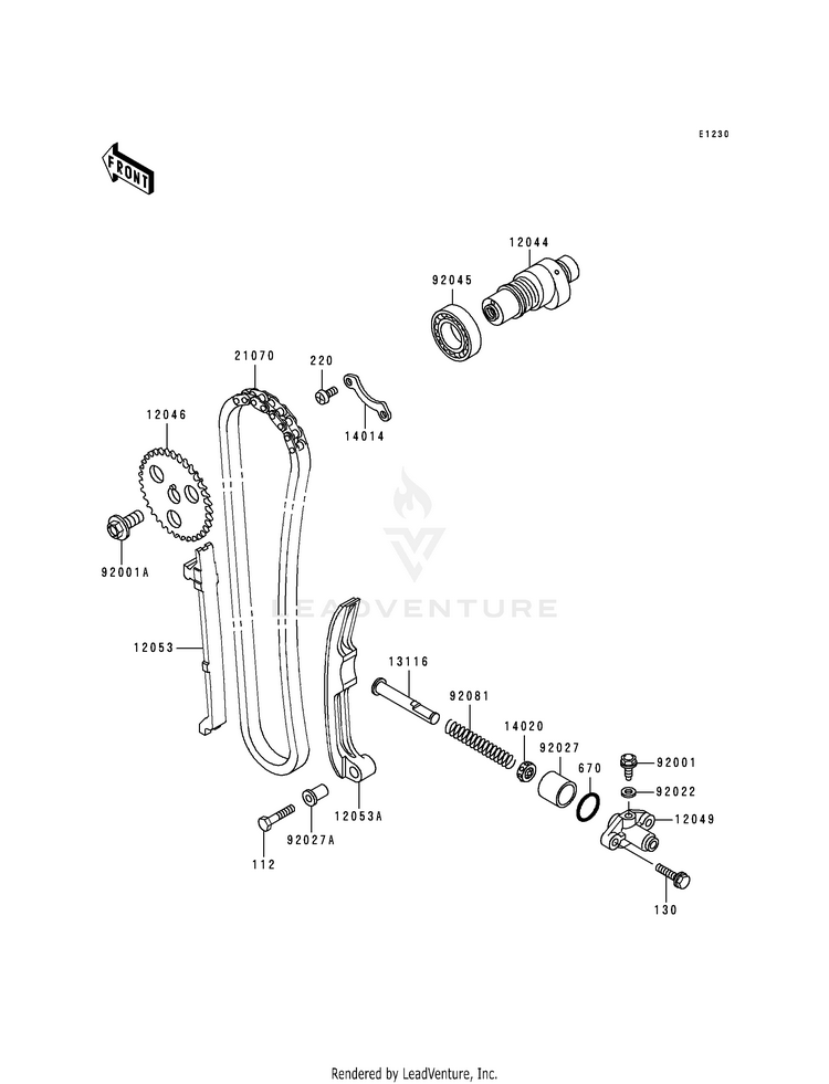 Camshaft(S)/Tensioner Schematic