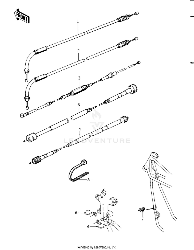 Cables ('79-'81 C2/C3/C4) Schematic