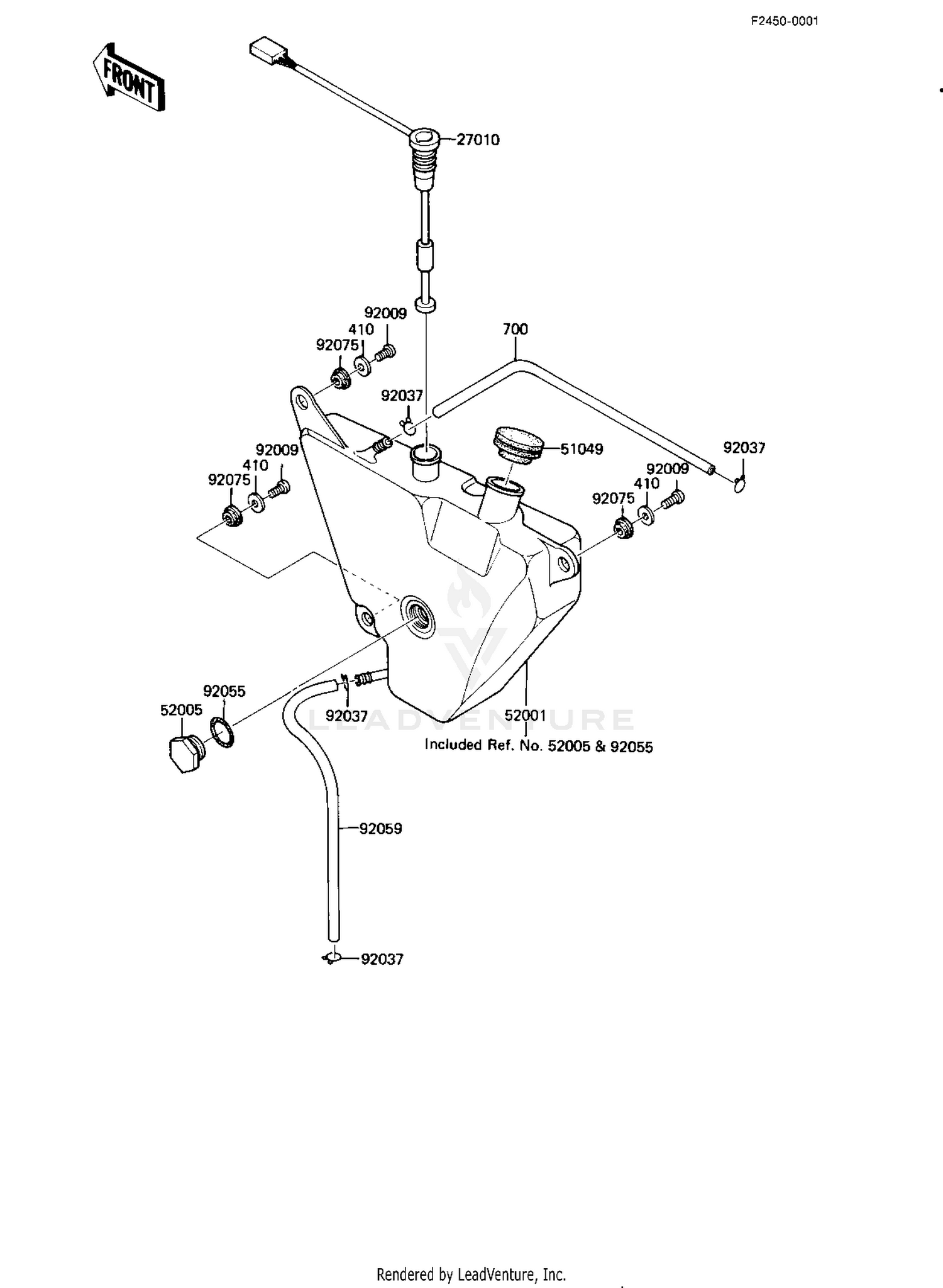 OIL TANK ('82-'83 KE175-D4/D5)