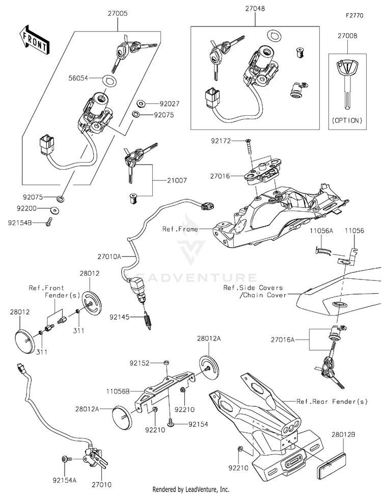 Ignition Switch/Locks/Reflectors Schematic