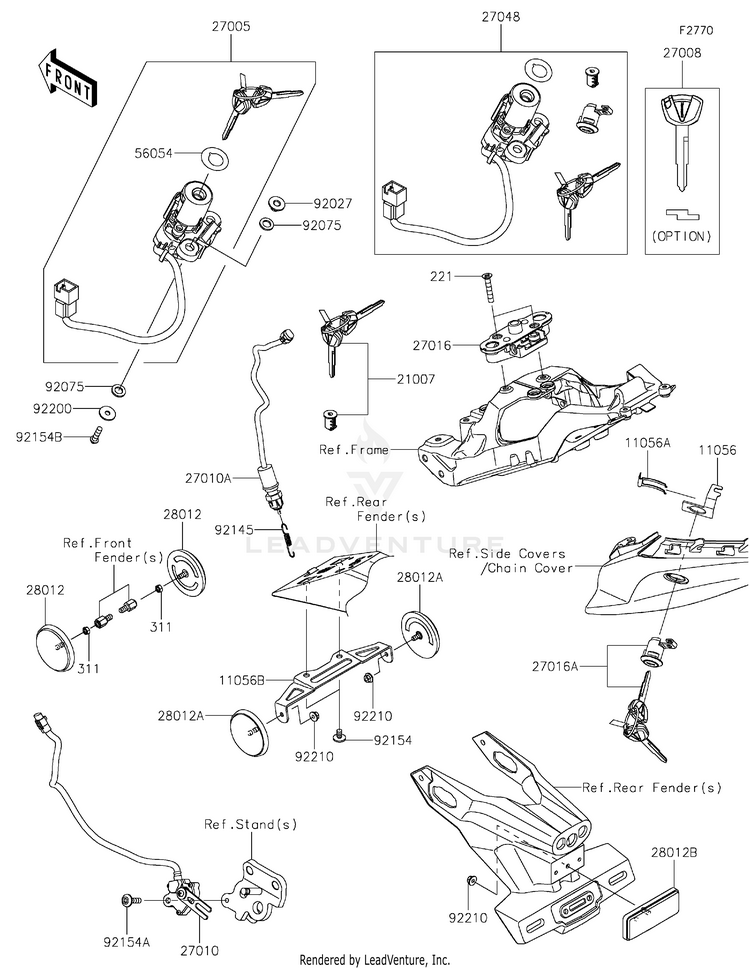 Ignition Switch/Locks/Reflectors Schematic