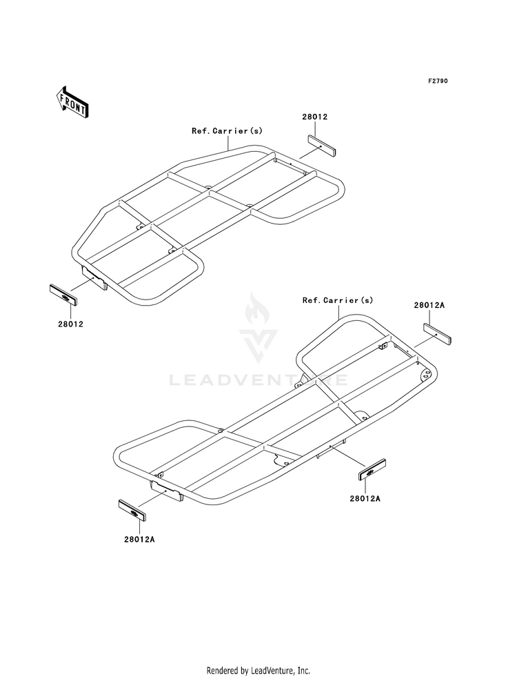 Reflectors (Cn) KVF750A7F Brute Force 750 4x4i (2007) Schematic