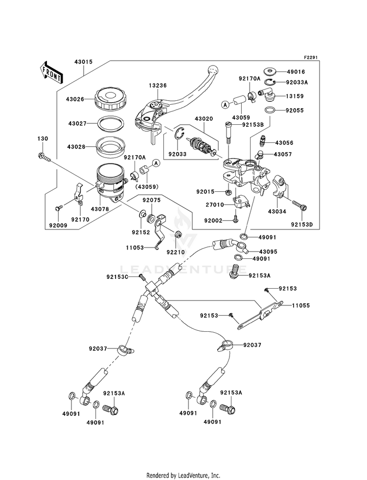 Front Master Cylinder Schematic