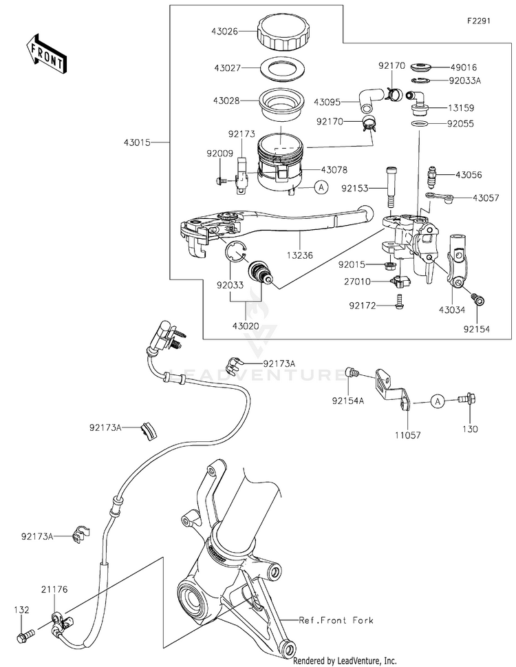 Front Master Cylinder Schematic