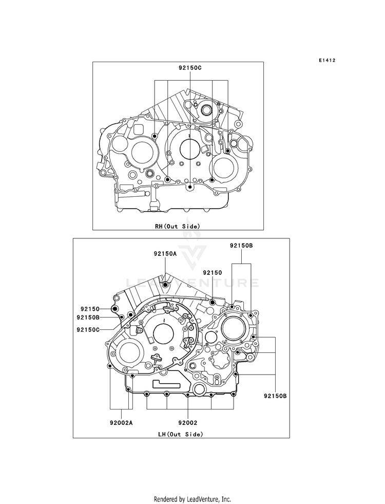 Crankcase Bolt Pattern Schematic