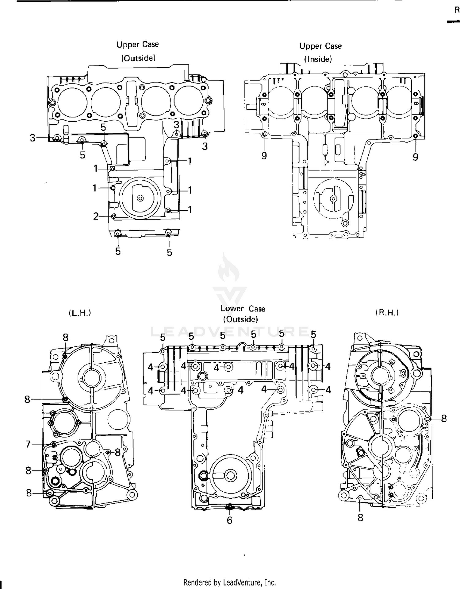 CRANKCASE BOLT & STUD PATTERN