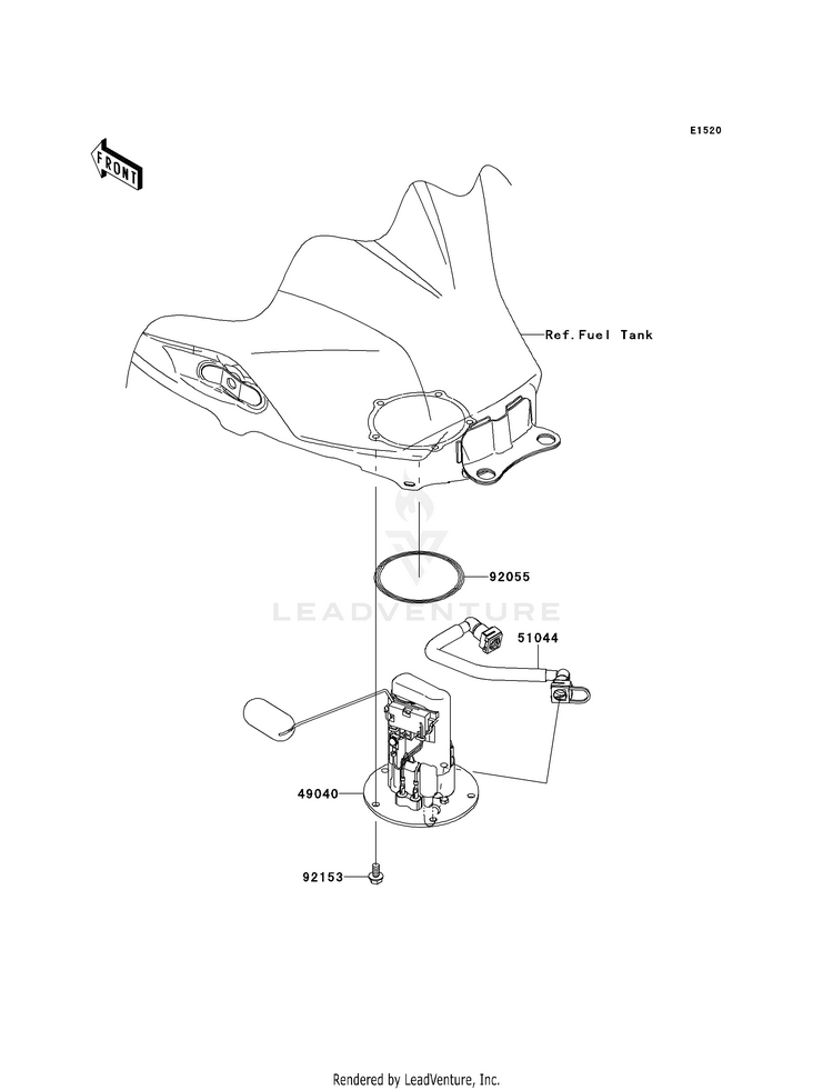 Fuel Pump EX300BEF Ninja 300 ABS (2014) Schematic