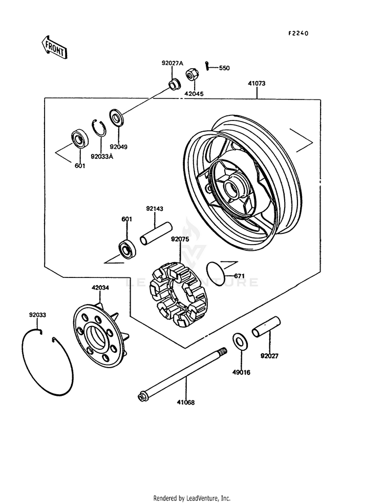 Rear Wheel/Chain (Zg1000-A7/A8) Schematic
