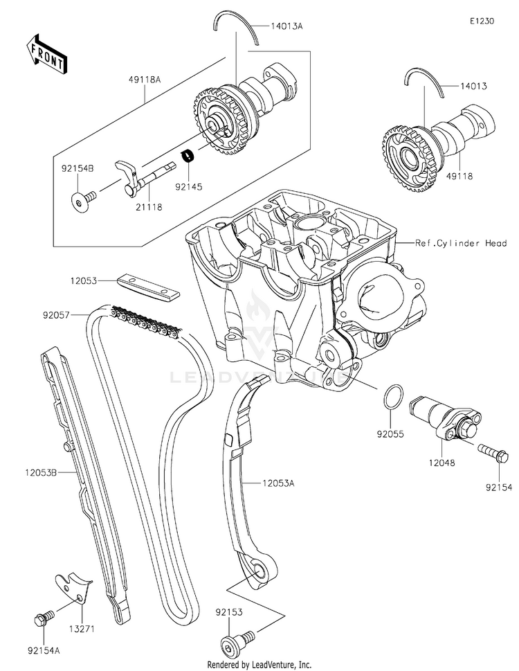 Camshaft(S)/Tensioner Schematic