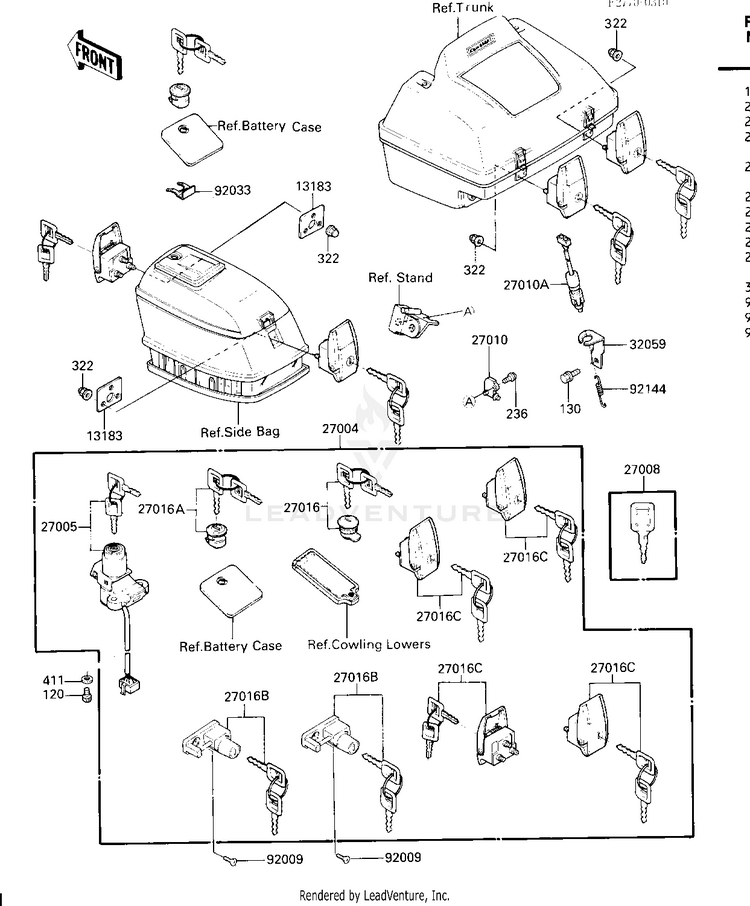 Ignition Switch/Locks/Reflectors Schematic