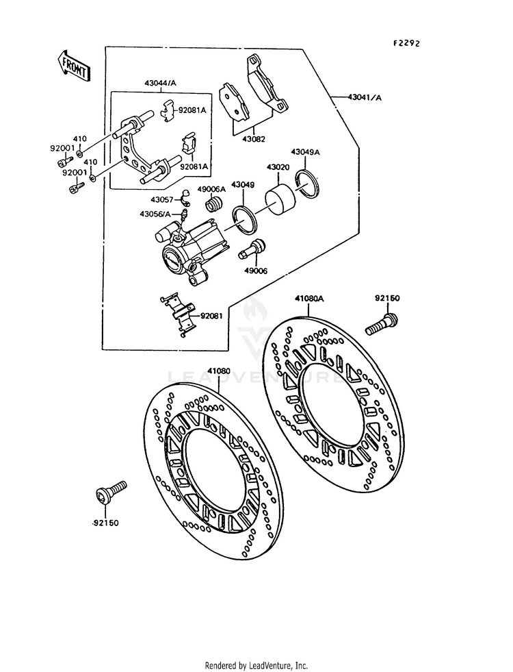 Front Brake (Zg1000-A7/A8) Schematic
