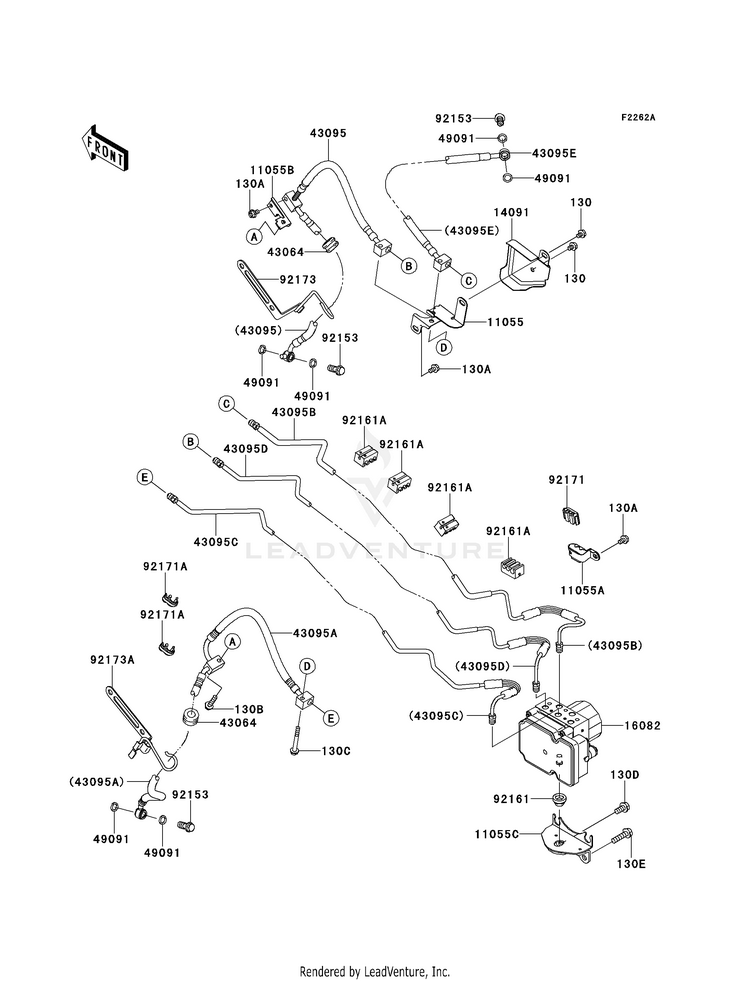 Brake Piping (Baf-Bcf) Schematic
