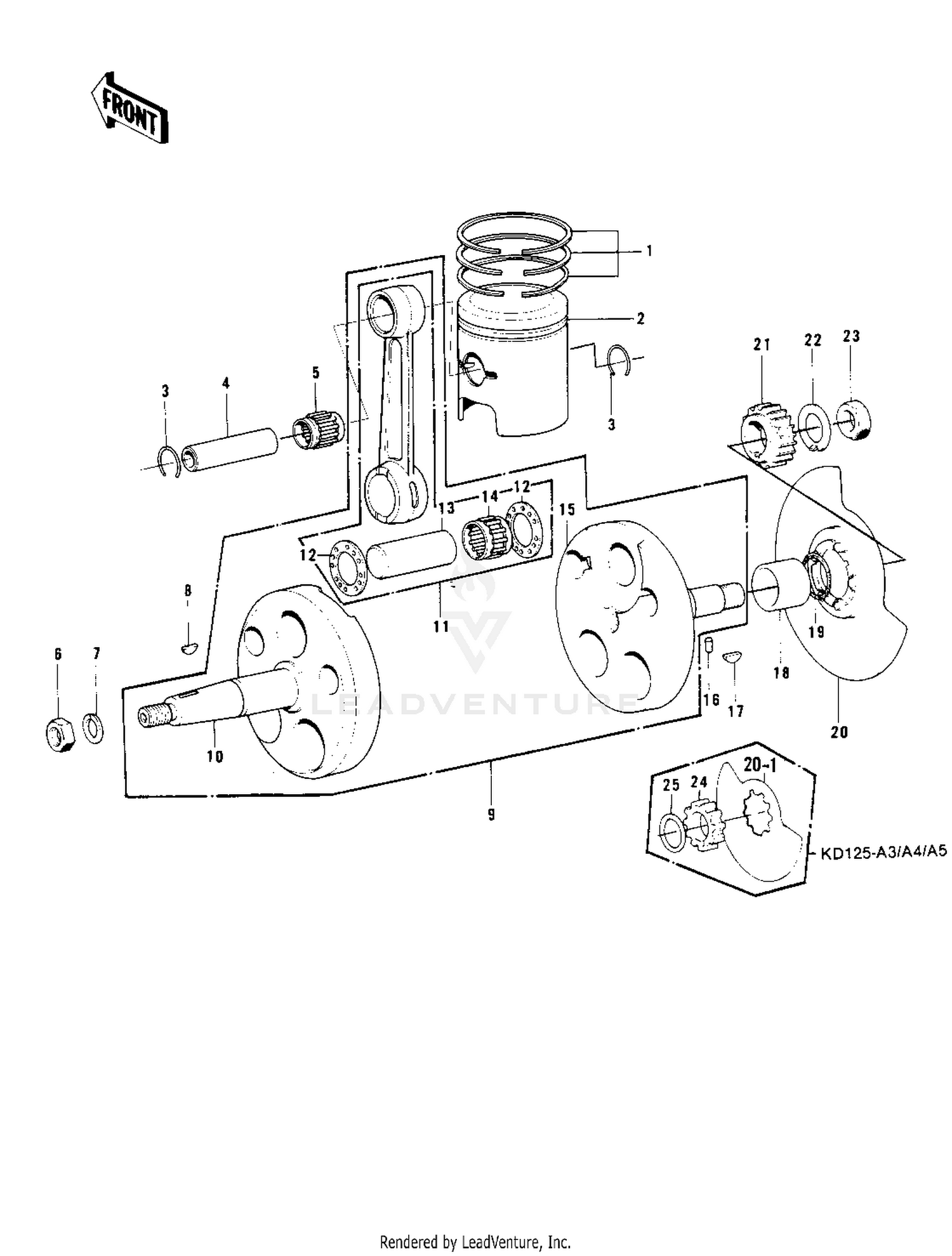 CRANKSHAFT/PISTON/ROTARY VALVE