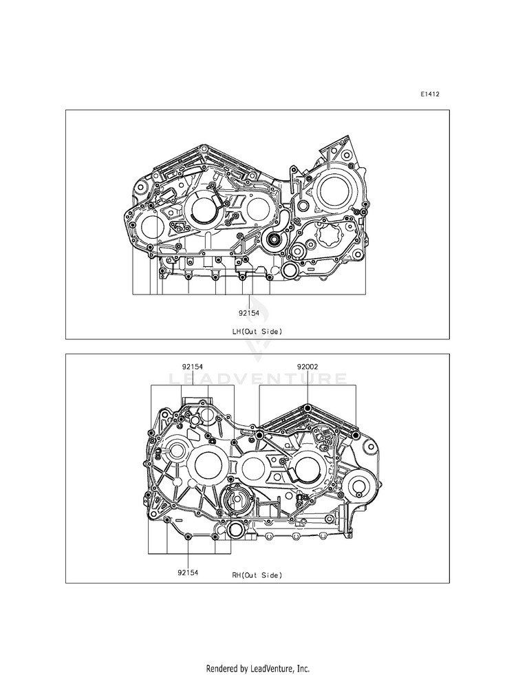 Crankcase Bolt Pattern Schematic